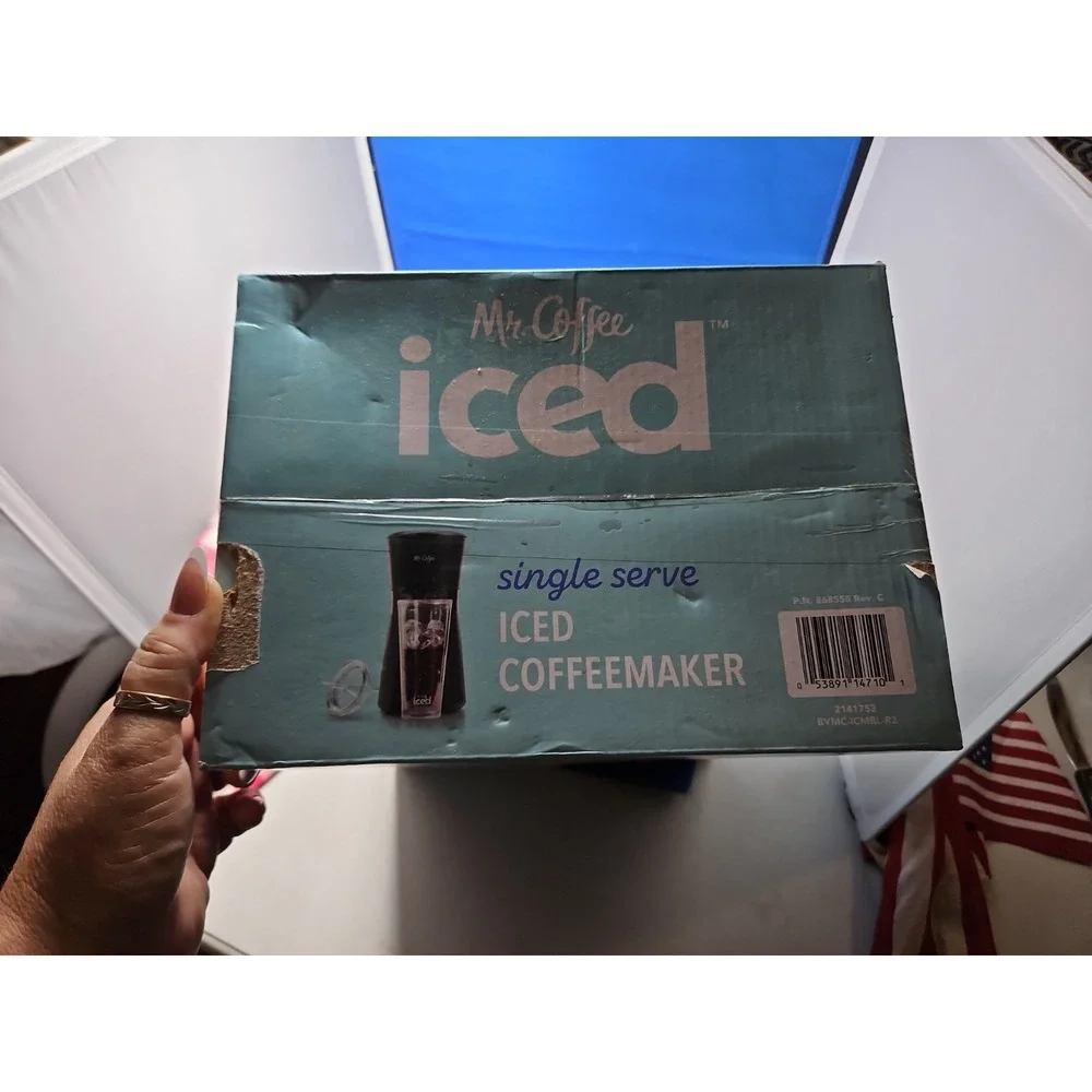 MR. COFFEE Single-Serve Iced Coffee Maker w/RAPID CHILL New Reusable Tumbler